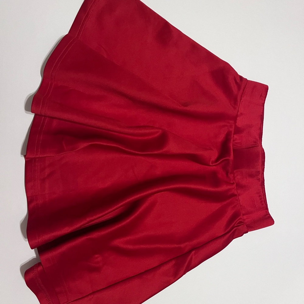 Vibrant Red Skater Skirt